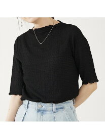 シャーリング5分袖プルオーバー abahouse mavie アバハウス マヴィ トップス カットソー・Tシャツ ホワイト ブラック カーキグリーン[Rakuten Fashion]