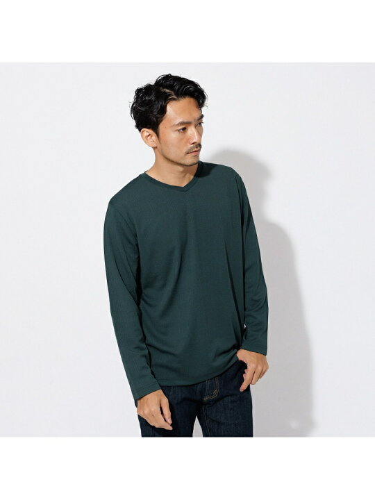 楽天市場】リンクス ジャガード Vネック 長袖Tシャツ ABAHOUSE 
