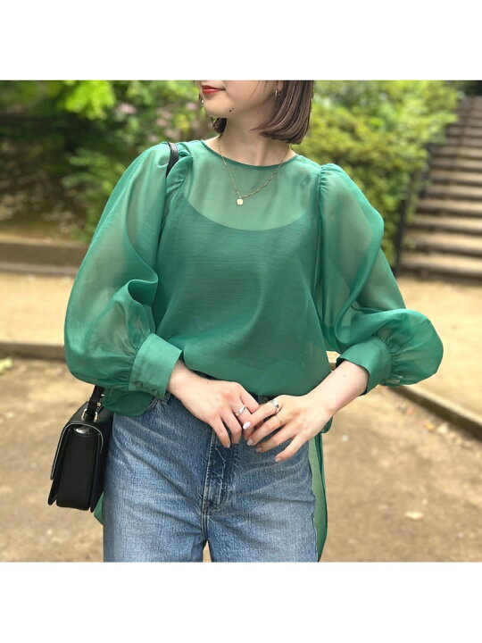 楽天市場】【SALE／20%OFF】シアー パフスリーブブラウス Rouge vif la 