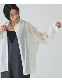 【新色追加】ストライプ シアーシャツ abahouse mavie アバハウス マヴィ トップス シャツ・ブラウス ホワイト ブルー イエロー ピンク グレー ベージュ【送料無料】[Rakuten Fashion]