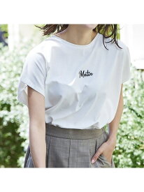 【SALE／20%OFF】刺繍ロゴTシャツ abahouse mavie アバハウス マヴィ トップス カットソー・Tシャツ ホワイト グレー【RBA_E】[Rakuten Fashion]