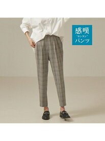 【SALE／65%OFF】【感嘆パンツ】チェックタックテーパードパンツ abahouse mavie アバハウス マヴィ パンツ スラックス・ドレスパンツ ベージュ ブラウン【RBA_E】[Rakuten Fashion]