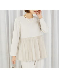【エニデイカセット】チュールペプラムブラウス abahouse mavie アバハウス マヴィ トップス シャツ・ブラウス ホワイト グレー ブラック【送料無料】[Rakuten Fashion]