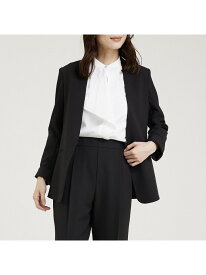 【WEB Domani掲載】【エニデイカセット】ノーカラージャケット abahouse mavie アバハウス マヴィ ジャケット・アウター ノーカラージャケット ブラック ホワイト グレー【送料無料】[Rakuten Fashion]