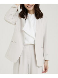 【WEB Domani掲載】【エニデイカセット】ノーカラージャケット abahouse mavie アバハウス マヴィ ジャケット・アウター ノーカラージャケット ブラック ホワイト グレー【送料無料】[Rakuten Fashion]