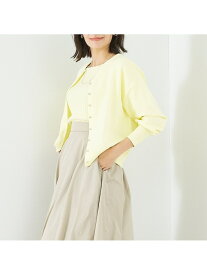 【SALE／35%OFF】【アンサンブル対応】麻タッチキーネック2WAYカーデ abahouse mavie アバハウス マヴィ トップス カーディガン グレー ホワイト イエロー【RBA_E】【送料無料】[Rakuten Fashion]