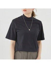 【Three dots】モックネックTシャツ qualite カリテ トップス カットソー・Tシャツ ブラック ホワイト【送料無料】[Rakuten Fashion]