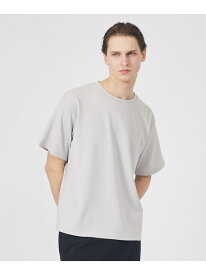 ヘリンボーン ジャガード 半袖Tシャツ【予約】 ABAHOUSE LASTWORD アバハウス トップス カットソー・Tシャツ ブルー ホワイト グレー ブラック【先行予約】*【送料無料】[Rakuten Fashion]