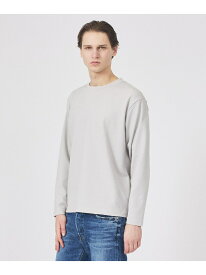 ヘリンボーン ジャガード 長袖Tシャツ【予約】 ABAHOUSE LASTWORD アバハウス トップス カットソー・Tシャツ ホワイト ブラック ブルー グレー【先行予約】*【送料無料】[Rakuten Fashion]