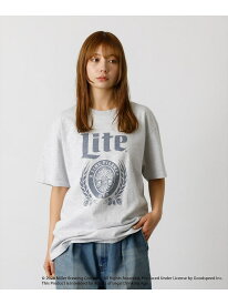 【GOOD ROCK SPEED/グッドロックスピード】Miller Lite ABAHOUSE LASTWORD アバハウス トップス カットソー・Tシャツ グレー ホワイト【先行予約】*【送料無料】[Rakuten Fashion]