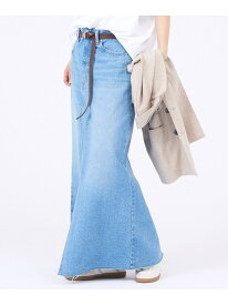 【前後スリット】Aラインデニムロングスカート/ハイウエスト/スタイルアップ/春服 abahouse mavie アバハウス マヴィ スカート ロング・マキシスカート ブラック ブルー【送料無料】[Rakuten Fashion]