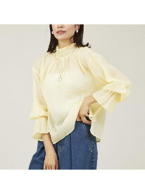 【SALE／41%OFF】シアーシャーリングブラウス abahouse mavie アバハウス マヴィ トップス シャツ・ブラウス ブラック イエロー ホワイト【RBA_E】【送料無料】[Rakuten Fashion]