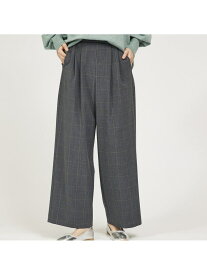 【SALE／15%OFF】【セットアップ対応】グレンチェックタックワイドパンツ abahouse mavie アバハウス マヴィ パンツ その他のパンツ ブラウン グレー【RBA_E】【送料無料】[Rakuten Fashion]