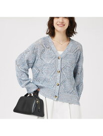 【SALE／43%OFF】透かし編みカーデ abahouse mavie アバハウス マヴィ トップス カーディガン ベージュ ブルー【RBA_E】【送料無料】[Rakuten Fashion]