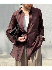 【SALE／10%OFF】【Yu Murataさん着用/大人シアーシャツ】バックスリットシアーシャツ qualite カリテ トップス シャツ・ブラウス グレー ベージュ ピンク ホワイト ブラウン ブルー【RBA_E】【送料無料】[Rakuten Fashion]