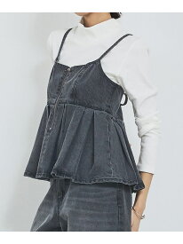 【SALE／20%OFF】ウォッシュドデニムキャミ/レイヤード/バックリボン/春服/夏服 abahouse mavie アバハウス マヴィ トップス キャミソール ブルー グレー【RBA_E】【送料無料】[Rakuten Fashion]