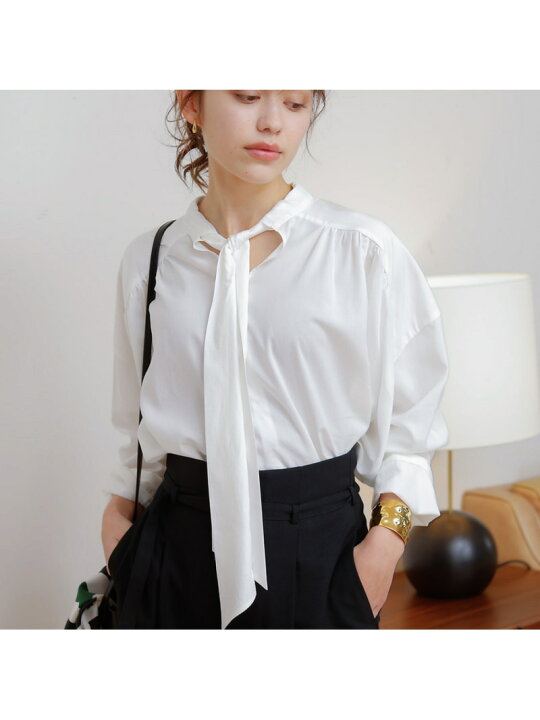 楽天市場】【SALE／30%OFF】前後 2WAYギャザーボウタイブラウス Rouge 