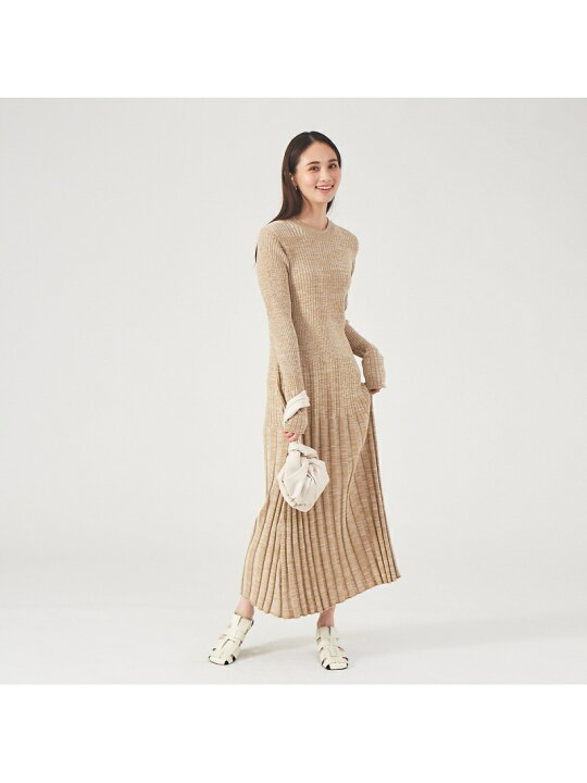 楽天市場】【SALE／30%OFF】リブニットワンピース qualite カリテ 