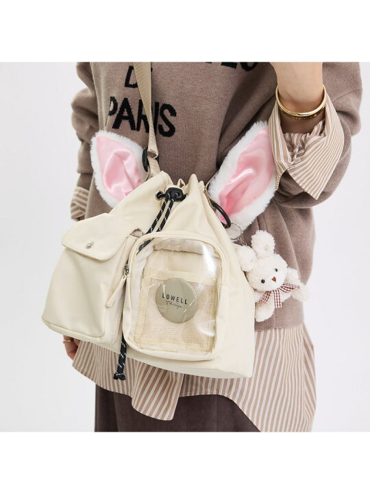楽天市場】【再入荷】オシゴト/巾着ショルダーバッグ【推し活】 LOWELL 