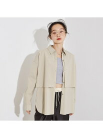【セットアップ着用可】ロングフライ ヨーク シャツ NOMINE ノミネ トップス シャツ・ブラウス グレー ホワイト ブラック【送料無料】[Rakuten Fashion]