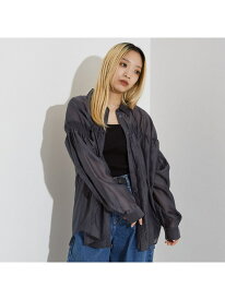 シアー シャーリング シャツ NOMINE ノミネ トップス シャツ・ブラウス グリーン グレー ホワイト【送料無料】[Rakuten Fashion]