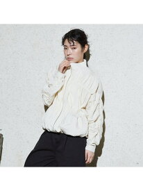 【SALE／31%OFF】シャーリング ブルゾン NOMINE ノミネ ジャケット・アウター ブルゾン・ジャンパー ホワイト ブラック【RBA_E】【送料無料】[Rakuten Fashion]