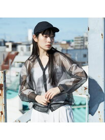 【SALE／14%OFF】ジャガード シアー ニットカーディガン NOMINE ノミネ トップス カーディガン ホワイト グレー レッド ブラック【RBA_E】【送料無料】[Rakuten Fashion]