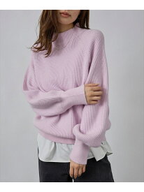 片畦モックネックプルオーバー abahouse mavie アバハウス マヴィ トップス ニット ピンク ブルー グレー ホワイト【送料無料】[Rakuten Fashion]