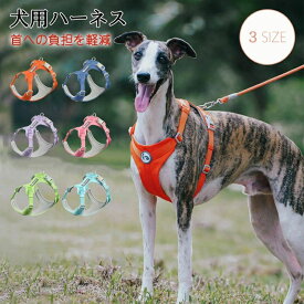 ハーネス 負担が少ないY型 抜けない 簡単装着 柔らかい オシャレかわいい メッシュ通気性 中型犬用 お散歩 アウトドア ペット犬用品