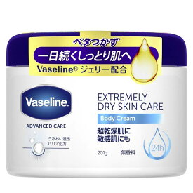 Vaseline(ヴァセリン) エクストリームリー ドライスキンケア ボディクリーム 無香料 乾燥肌から超乾燥肌、敏感肌用。1日うるおい続く 201グラム (x 1)