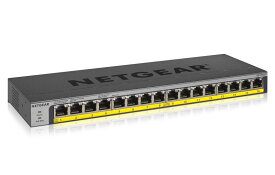 【正規品】 ネットギア NETGEAR スイッチングハブ 16ポート 1G PoE+ (76W) 金属筐体 静音ファンレス リミテッドライフタイムハードウェア アンマネージスイッチ GS116LP-100AJS