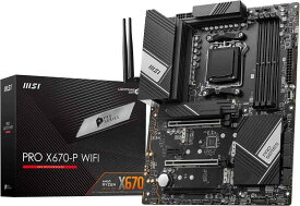 MSI マザーボード PRO X670-P WIFI AMD Ryzen 7000 シリーズ(AM5)対応X670チップセット搭載 ATX MB5863