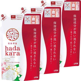 hadakara(ハダカラ) hadakara ボディソープ 保湿タイプ フレッシュフローラルの香り 詰替え用 360ml×3個