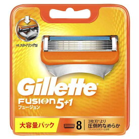 ジレット ステンレス鋼 フュージョン5+1 マニュアル 髭剃り カミソリ 男性 替刃8個入