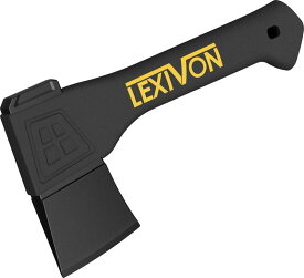 LEXIVON 斧・斧 キャンプ ・手斧、22.8cm (9インチ) 軽量ガラス繊維強化プラスチックのハンドル＆人間工学に基づいたTPRグリップ、専用カバー付き、薪割りに大活躍（LX-V9）
