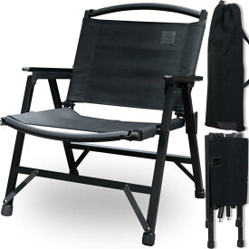 BlackishGear キャンプチェア ブラックウッドチェア アウトドアチェア 黒 ブラック 椅子 木製 ウッドフレーム ローチェア コンパクト 折りたたみ 耐荷重120kg