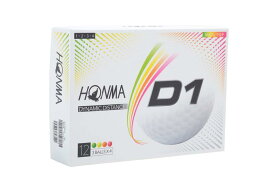 ホンマ ゴルフ ボール D1 2ピース ディスタンス 飛距離 ソフトアイオノマー 1ダース12球入り 368ディンプル 2020 HONMA 本間ゴルフ BT2001/マルチ/D1