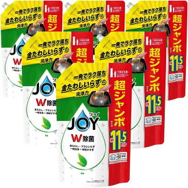 [ケース品] [大容量] ジョイ W除菌 食器用洗剤 緑茶 詰め替え 超特大ジャンボ 1490mLx6袋