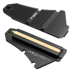 ineo PS5 NVMe SSD ヒートシンク、ヒート パイプ + ソリッド アルミニウム ヒートシンク クーラー、プレイステーション 5 内部 PCIe M.2 NVMe 4.0 Gen4 ゲーミング メモリ用、サーマルパッドと、再設計