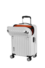 [トラベリスト] スーツケース ジッパー トップオープン モーメント 機内持ち込み可 35L 54 cm 3.4kg ホワイトカーボン