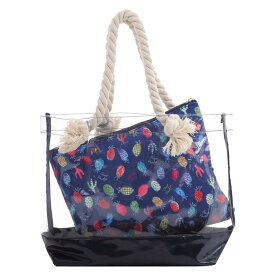 [Rope bag] [オーシャンパシフィック] OCEAN PACIFIC ビーチバッグ ロープバッグ ジムバッグ 持ち運び便利 スポーツ キャンプ アウトドア (ネイビー)