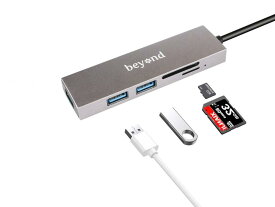 Beyond USB Cドッキングステーション, Type C ドッキングステーション 5-in-1 USB Cアダプター、SD/TFカードリーダー付き、3つのUSB 3.0ポート、MacBook Pro 2016/2017/2018/2019、Thinkpad Chromebook、Dell XPSなど