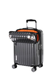 [トラベリスト] スーツケース ジッパー トップオープン モーメント 機内持ち込み可 35L 54 cm 3.4kg ブラックカーボン