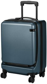 [エース トーキョー] スーツケース キャリーケース キャリーバッグ 機内持ち込み sサイズ 1泊2日 2泊3日 34L/38L(拡張時) フロントオープン 容量拡張機能 双輪キャスター 3.2kg コーナーストーン2