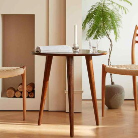 MU RONG サイドテーブル 丸 テーブル アメリカオークウッド カフェテーブル イームズ ダイニングテーブル 直径50cm/60cm×高さ60cm 一人暮らし 食卓 ラウンドテーブル 円形 北欧 無垢 木製 コンパ