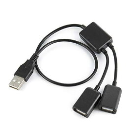 Chenyang USB 2.0 デュアルポート ハブケーブル バスパワー ノートパソコン ノートパソコン PC マウス フラッシュディスク ブラック