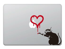 カインドストア MacBook Air/Pro 11 / 13インチ マックブック ステッカー シール ラブ ラット バンクシー LOVE RAT Banksy M591X