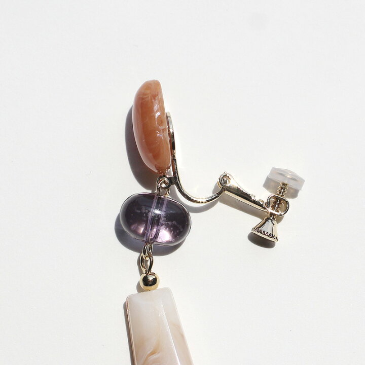 楽天市場】イヤリング マーブルバーイヤリング アクセサリー クリア 
