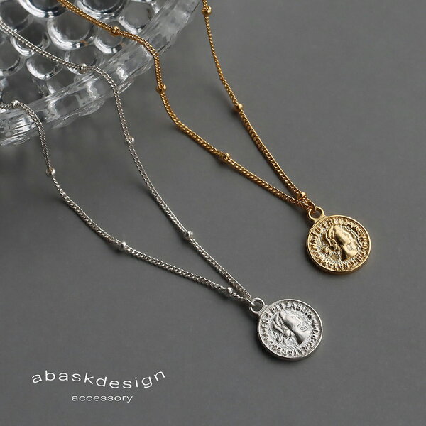SILVER925 ネックレス コインネックレス ゴールド シルバー レディース アクセサリー silver925 短め 大人 女性 チョーカー コイン カジュアル フォーマル プレゼント オシャレ ギフト シルバーアクセサリー クリックポスト