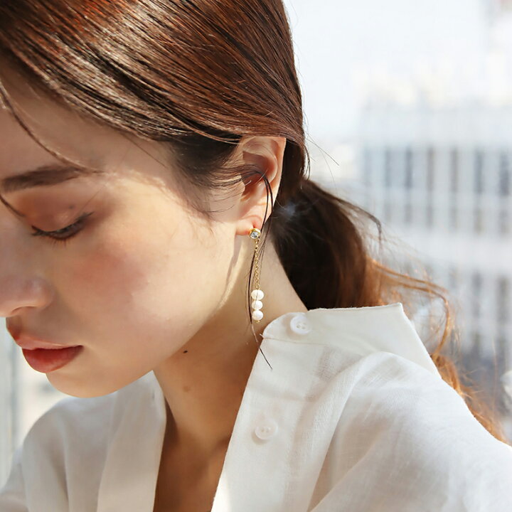 楽天市場】＼2点で20%OFFクーポン有／ピアス 淡水パールジルコニア 